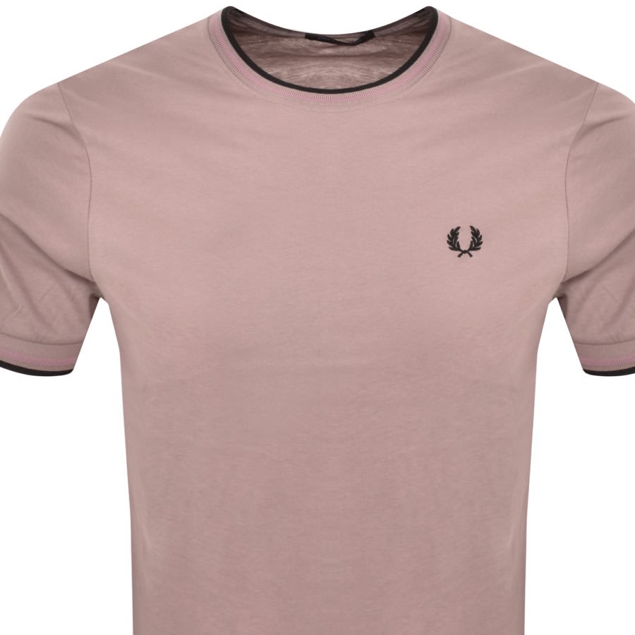 Fred Perry Twin Tipped T Shirt Pink